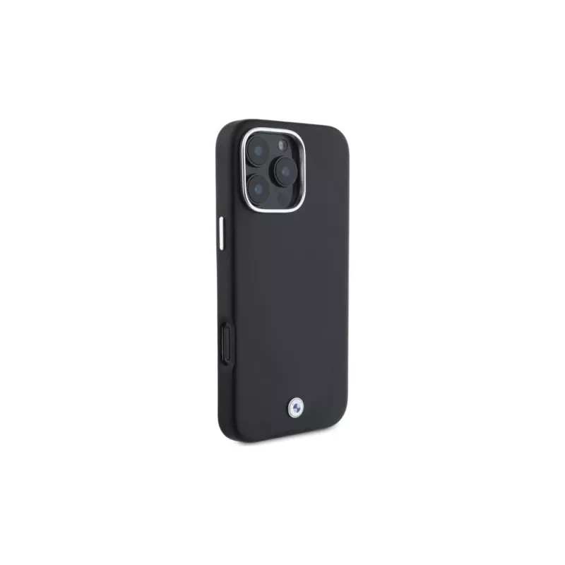 Capa rígida BMW BMHMP16X23PUFWK para iPhone 16 Pro Max 6,9 polegadas preta Sign Full Wrapped Metal MagSafe