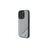 Capa rígida BMW M Perforated Tricolor Line para Apple iPhone 16 Pro 6,3 polegadas cinzenta MagSafe