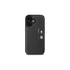 Capa rígida BMW BMHCP16S23PUPVA para iPhone 16 6.1 antracite M Perforated Tricolor Detail Line