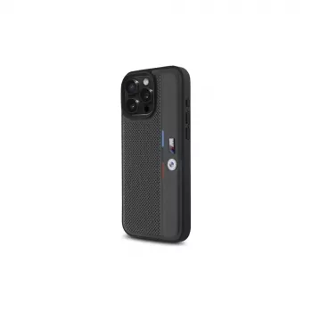 Capa rígida BMW M Perforated Tricolor Detail Line para Apple iPhone 16 Pro Max 6,9 polegadas - antracite