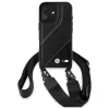 Capa rígida BMW M Edition Carbon Stripe & Strap para iPhone 16 6,1 polegadas - preto