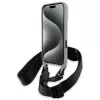 Capa rígida BMW BMHCP16S23PSCCG para iPhone 16 6,1 polegadas cinzenta M Edition Carbon Stripe & Strap