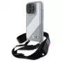 Capa rígida BMW M Edition Carbon Stripe & Strap para Apple iPhone 16 Pro 6,3 polegadas - cinzento