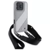 Capa rígida BMW M Edition Carbon Stripe & Strap para Apple iPhone 16 Pro 6,3 polegadas - cinzento