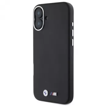 Capa rígida MagSafe BMW M Collection Smooth Full Wrapped Metal para iPhone 16 Plus 6,7 polegadas - preto