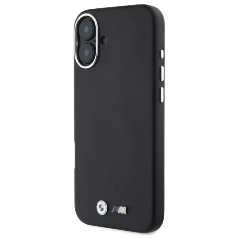 Capa rígida MagSafe BMW M Collection Smooth Full Wrapped Metal para iPhone 16 Plus 6,7 polegadas - preto