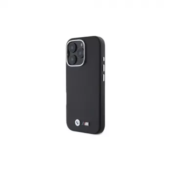 Capa rígida MagSafe BMW M Collection Smooth Full Wrapped Metal para Apple iPhone 16 Pro 6,3 polegadas - preto