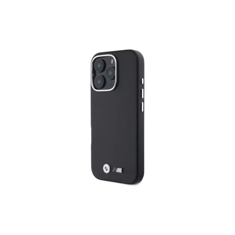 Capa rígida MagSafe BMW M Collection Smooth Full Wrapped Metal para Apple iPhone 16 Pro 6,3 polegadas - preto
