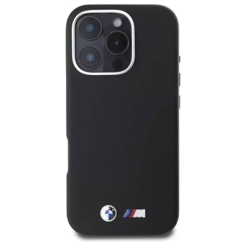 Capa rígida MagSafe BMW M Smooth Full Wrapped Metal para Apple iPhone 16 Pro Max 6,9 polegadas preta