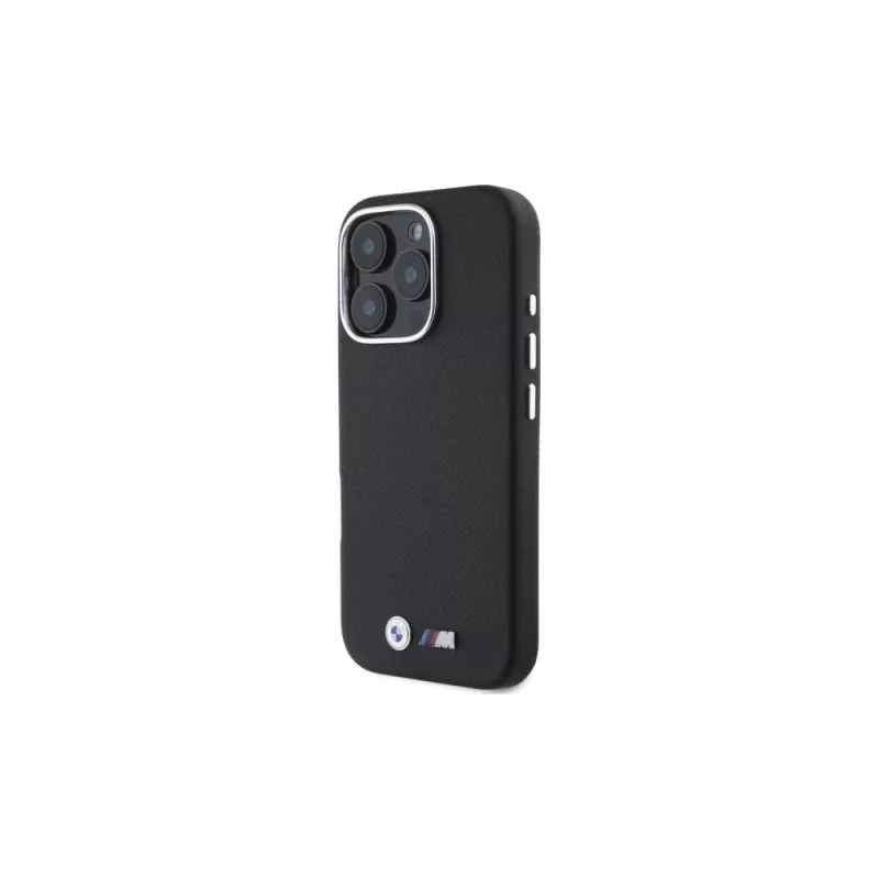 Capa rígida BMW M Edition Kevlar Wrapped Metal para Apple iPhone 16 Pro Max 6,9 polegadas - preto