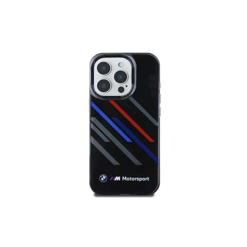 Capa rígida BMW Motorsport IML Random Stripes para Apple iPhone 16 Pro 6,3