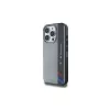 Capa rígida BMW Motorsport para Apple iPhone 16 Pro 6,3 inch cinzenta IML Vertical Stripe