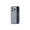Capa rígida BMW Motorsport para Apple iPhone 16 Pro 6,3 inch cinzenta IML Vertical Stripe
