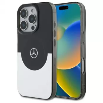 Capa rígida Mercedes-Benz MEHMP16L23HBIGK Double Layer BiColor MagSafe para iPhone 16 Pro 6,3