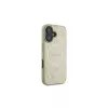 Capa Guess Saffiano Peony Classic Logo MagSafe para iPhone 16 (dourada)