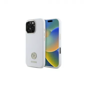 Capa em silicone Guess GUHCP16LM4DGPH para iPhone 16 Pro 6,3