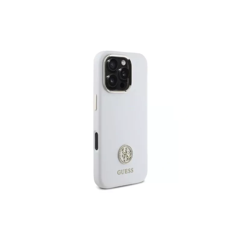 Capa em silicone Guess GUHCP16LM4DGPH para iPhone 16 Pro 6,3