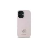 Capa rígida Guess GUHCP16SM4DGPP em silicone com logótipo strass 4G para Apple iPhone 16 6,1
