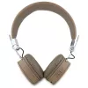 Auscultadores Guess Grained Classic Round Shape sem fios Bluetooth over-ear com ENC, castanhos