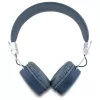 Auscultadores Guess Grained Classic Round Shape sem fios Bluetooth over-ear com ENC (azuis)