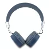 Auscultadores Guess Grained Classic Round Shape sem fios Bluetooth over-ear com ENC (azuis)