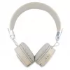 Auscultadores Guess Grained Classic Round Shape sem fios Bluetooth over-ear com ENC, bege