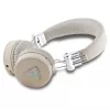 Auscultadores Guess Grained Classic Round Shape sem fios Bluetooth over-ear com ENC, bege
