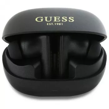 Guess Capsule Printed Logo - Auscultadores Bluetooth TWS ANC & ENC com estojo de carregamento (preto)