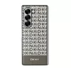 DKNY DKHMZFD6PSOSPW Capa traseira para Samsung Galaxy Z Fold6 castanha padrão repetido faixa inferior