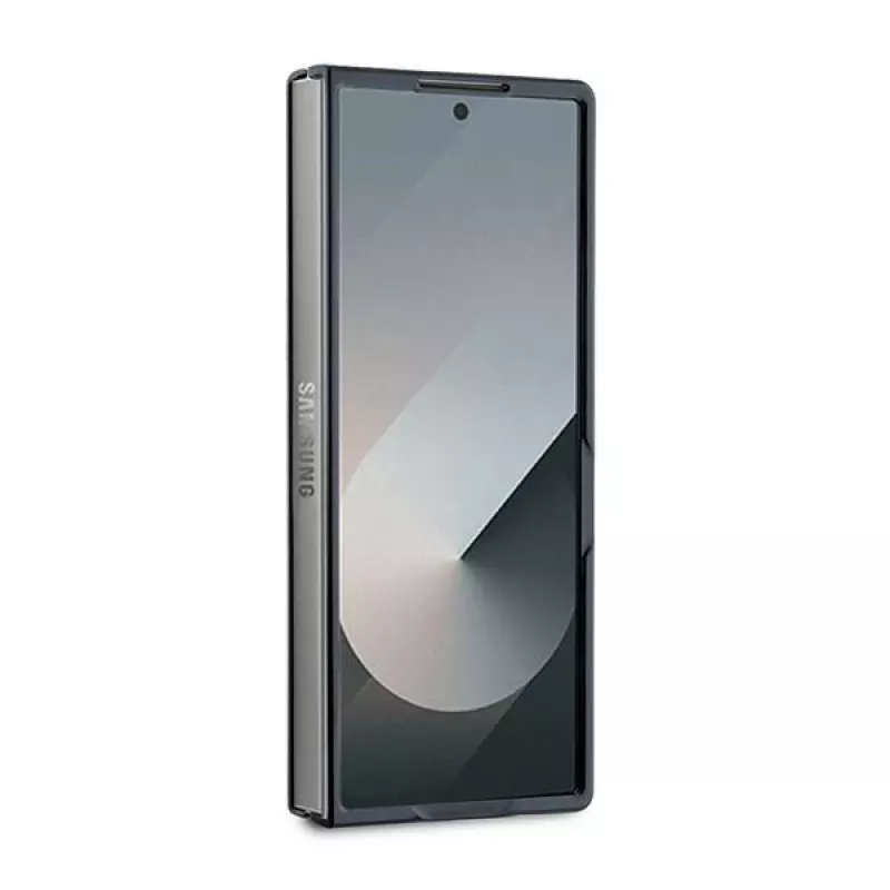 DKNY DKHMZFD6PSOSPW Capa traseira para Samsung Galaxy Z Fold6 castanha padrão repetido faixa inferior