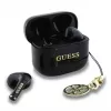 Guess Glossy Effect Printed Classic Logo & Charm auriculares TWS Bluetooth com estojo de carregamento (preto)