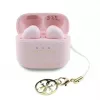 Guess Glossy Effect Printed Classic Logo & Charm auriculares TWS rosa