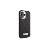 Guess GUHMP16SU4GPRK iPhone 16 6,1 capa rígida 4G Logo Plate MagSafe preto