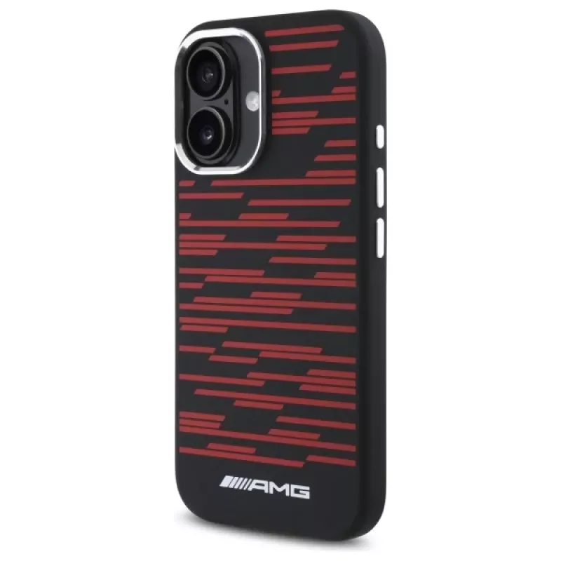 AMG AMHMP16S24SSRRK iPhone 16 6,1 preto capa rígida Silicone Graphics MagSafe