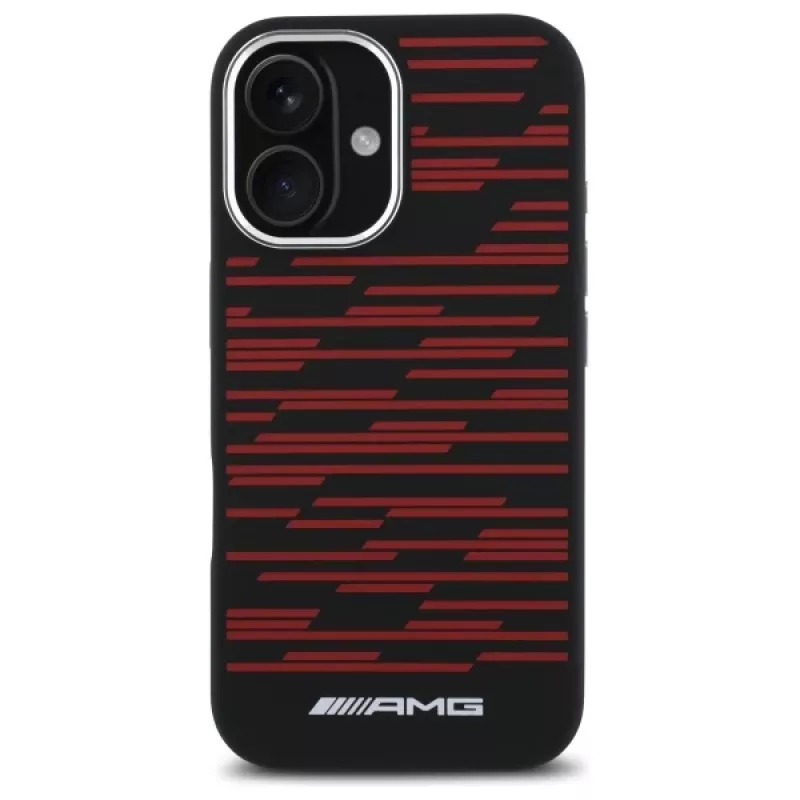 AMG AMHMP16S24SSRRK iPhone 16 6,1 preto capa rígida Silicone Graphics MagSafe