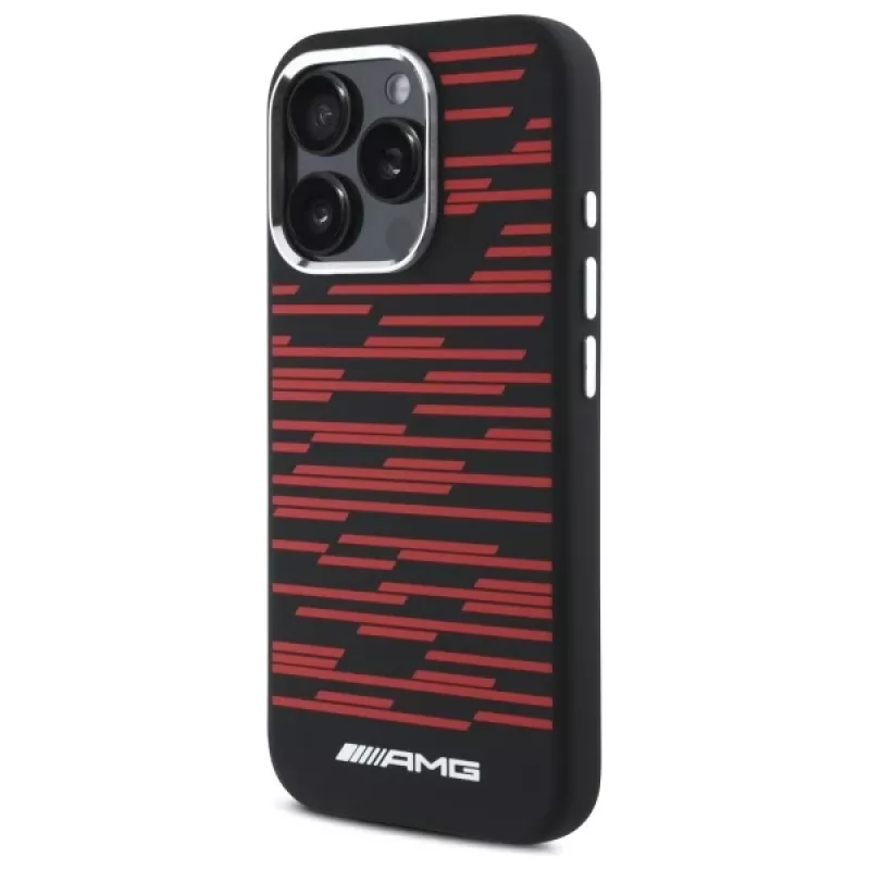 AMG AMHMP16L24SSRRK capa rígida Silicone Graphics MagSafe para Apple iPhone 16 Pro 6,3 polegadas preto