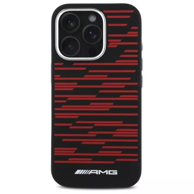 AMG AMHMP16L24SSRRK capa rígida Silicone Graphics MagSafe para Apple iPhone 16 Pro 6,3 polegadas preto