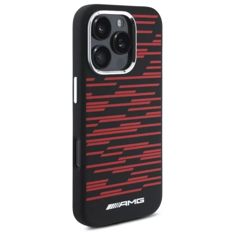 AMG AMHMP16L24SSRRK capa rígida Silicone Graphics MagSafe para Apple iPhone 16 Pro 6,3 polegadas preto