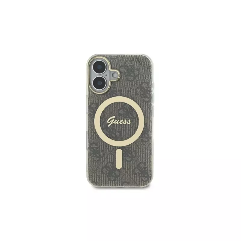 Guess GUHMP16SH4STW iPhone 16 6,1 capa rígida IML 4G MagSafe castanho