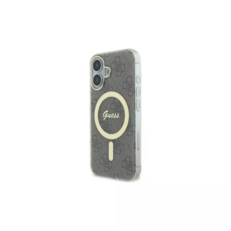 Guess GUHMP16MH4STW iPhone 16 Plus 6,7 polegadas castanho capa rígida IML 4G MagSafe