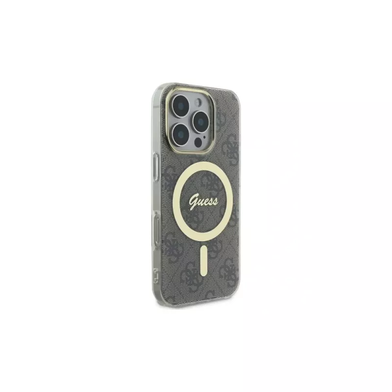 Guess GUHMP16LH4STW iPhone 16 Pro 6,3 capa rígida IML 4G MagSafe castanho