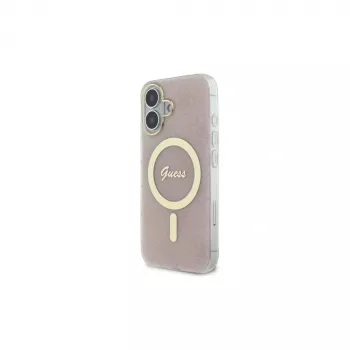 Guess GUHMP16MH4STP iPhone 16 Plus 6,7 polegadas rosa capa rígida IML 4G MagSafe