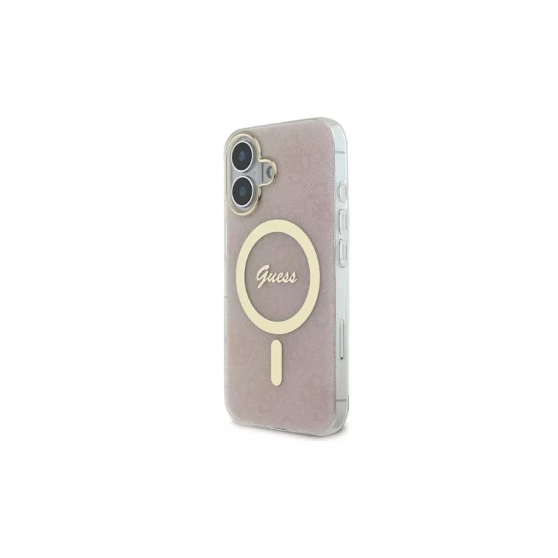 Guess GUHMP16MH4STP iPhone 16 Plus 6,7 polegadas rosa capa rígida IML 4G MagSafe