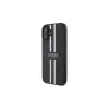 Guess GUHMP16SP4RPSK iPhone 16 6,1 polegadas capa rígida preto 4G Printed Stripes MagSafe