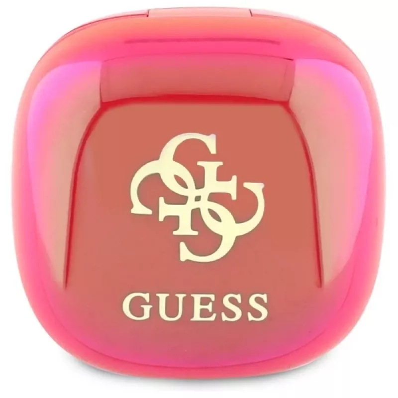 Guess 4G Printed Logo auriculares True Wireless com estojo de carregamento - Fuchsia Iridescent