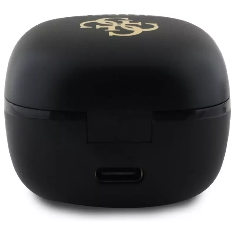 Guess GUTWSJ144ESK auriculares True Wireless Stereo Bluetooth com estojo de carregamento, preto Iridescent 4G Printed Logo