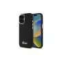 Guess GUHCP16MSMBSLK capa rígida silicone Script Metal Logo & Frame para Apple iPhone 16 Plus 6,7 polegadas - preto