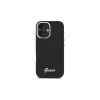Guess GUHCP16MSMBSLK capa rígida silicone Script Metal Logo & Frame para Apple iPhone 16 Plus 6,7 polegadas - preto