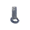 Guess GUHCP16LHC4SEB iPhone 16 Pro 6,3 polegadas azul capa rígida cordão Crossbody 4G Print