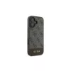 Guess 4G Bottom Stripe capa para iPhone 16 Plus (Castanho)